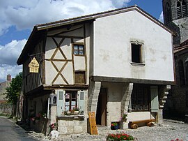 A half-timbered house in Charroux
