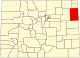 标示出尤马县位置的地图