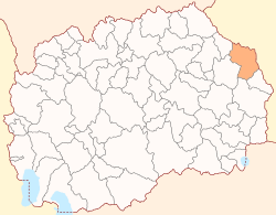 Location of Delčevo Municipality