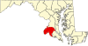 查尔斯县在马里兰州的位置