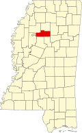 格拉纳达县在密西西比州的位置
