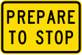 Prepare to stop ahead