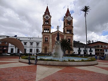 Central square and church