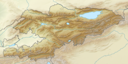 弗拉基米尔·普京峰在吉尔吉斯斯坦的位置