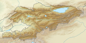 Map showing the location of Kyrgyz-Gava Botanical Reserve