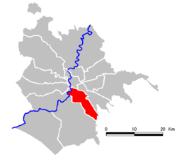 Location of Municipio VIII of Rome