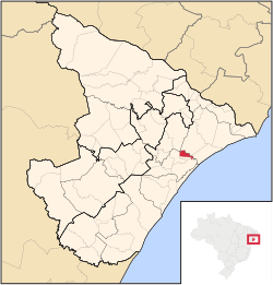 Location of Carmópolis in Sergipe