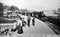 Postcard of a train at St Aubin station