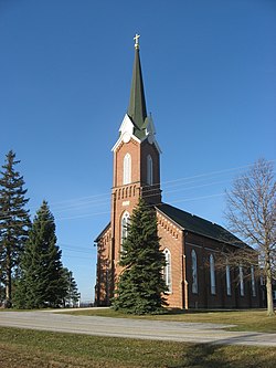 St. Patrick's Catholic Church, a township landmark