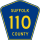 County Route 110 marker