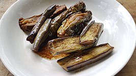Adobong talóng (eggplant)
