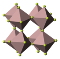 In rhenium trioxide, the oxide ligands are all μ2. These oxide ligands "glue" together the metal centres.