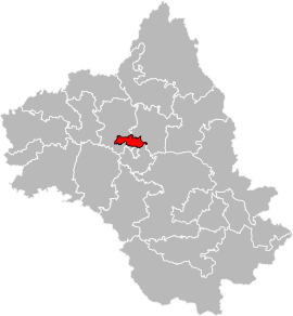 Situation of the canton of Rodez-Onet in the department of Aveyron