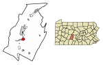 霍利迪斯堡在宾夕法尼亚州的位置