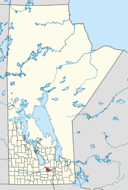 Location of Cartier in Manitoba