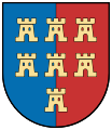 The historical coat of arms of the Transylvanian Saxons and of their seven seats