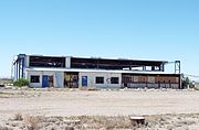 Gila River Memorial Airport Terminal (abandoned). The airport was built for the Army Air Corps during WW II in 1942.