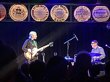 José Medeles performing with Laura Veirs at Mississippi Studios