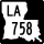 Louisiana Highway 758 marker
