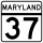 Maryland Route 37 marker