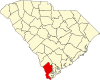 State map highlighting Jasper County