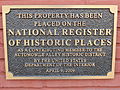 NRHP plaque