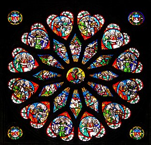 Rose window of the north transept (19th century)