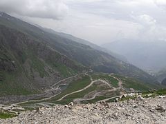 Leh-Manali Highway as seen from near the Rohtang Pass
