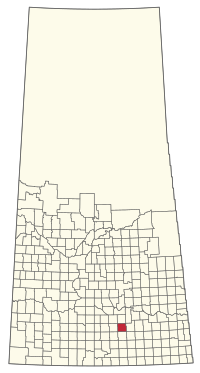 Location of the RM of Bratt's Lake No. 129 in Saskatchewan