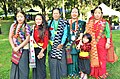 Women in traditional dress at Ubhauli Kirati festival 2017 at Gough Whitlam Park, Earlwood