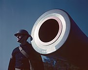 16-inch howitzer M1920, Fort Story, Virginia, USA 1942.