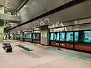 Full-height platform screen doors on Platform B of Nicoll Highway MRT station on the Circle line