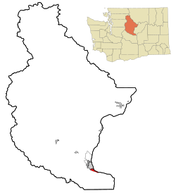 Location of South Wenatchee, Washington