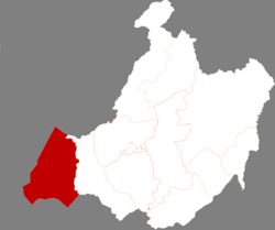 Location of New Barag Right Banner within Hulunbuir