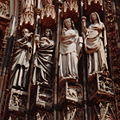 斯特拉斯堡大教堂，与基督一起的三位聪明处女的雕像