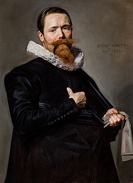 Portrait of a man with glove in left hand