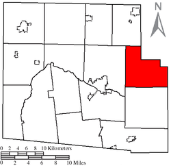 Location of Goshen Township, Hardin County, Ohio