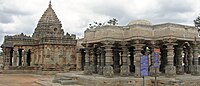 Mahadeva Temple at Itagi, Koppal district in Karnataka, also called Devalaya Chakravarti,[92][93] 1112 CE, an example of dravida articulation with a nagara superstructure.