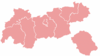 蒂羅爾州縣級行政區地圖