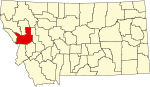 米苏拉县在蒙大拿州的位置