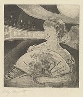 In the Opera Box (No. 3) (softground etching, aquatint, and etching in black on wove paper, circa 1880), National Gallery of Art