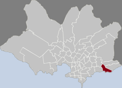 Location of Punta Gorda in Montevideo