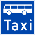 Bus and taxicab lane sign in Norway