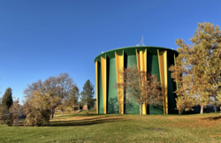 Water tower in Shadle Park, a neighborhood landmark.