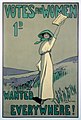 Poster for Votes for Women by Hilda Dallas (1909)