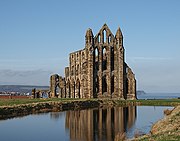 The ruins of Whitby Abbey, where Cædmon is said to have lived and composed