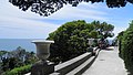 One of the man-made, sub-tropical terraces beneath the palace.