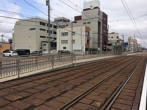 田原町方向（下行）站台（2014年3月5日）