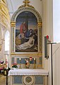 Southern (right) side altar, depicting the Descent from the Cross