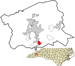 Location in Buncombe County and the state of North Carolina